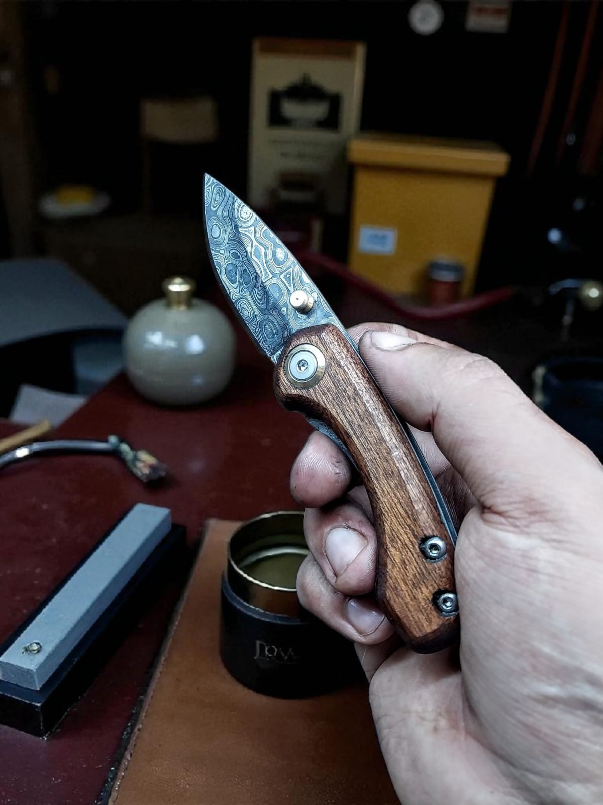 F101D Sapelli Brown Tree Orjinal Damascus