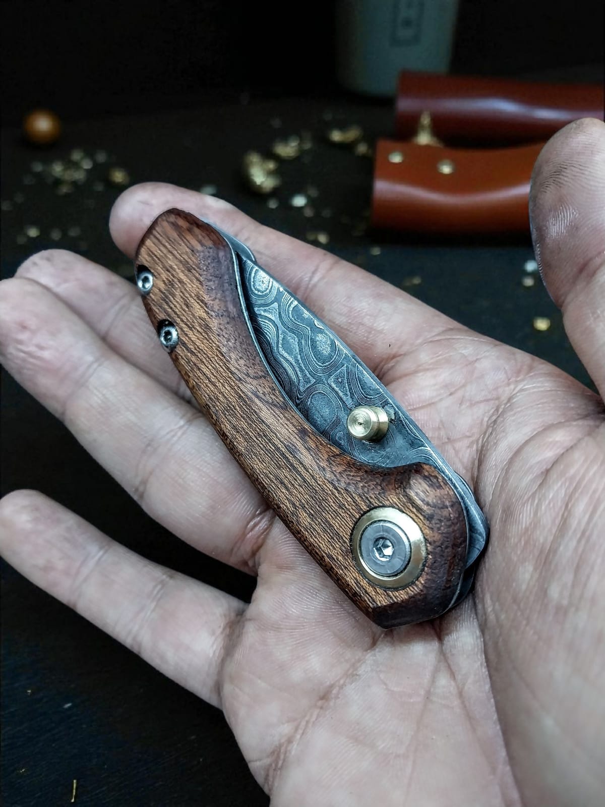 F101D Sapelli Brown Tree Orjinal Damascus
