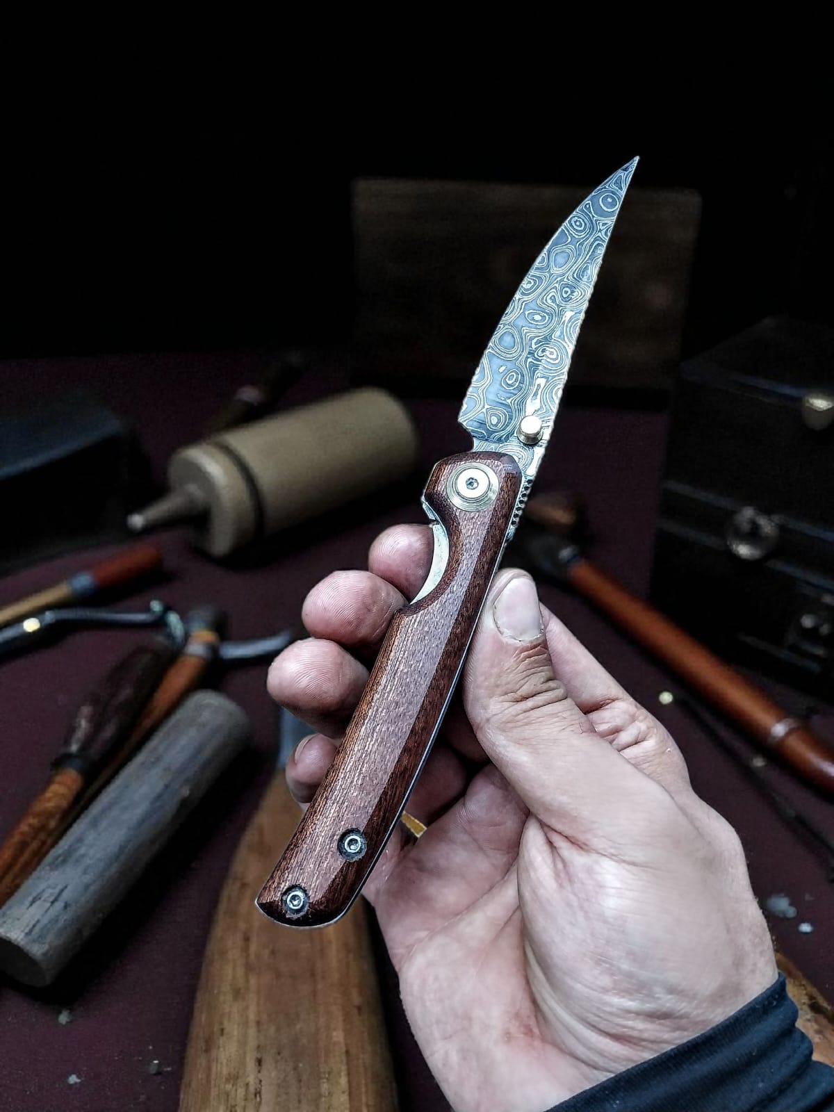 F108D Orjinal Damascus  Sapelli Brown Tree Model